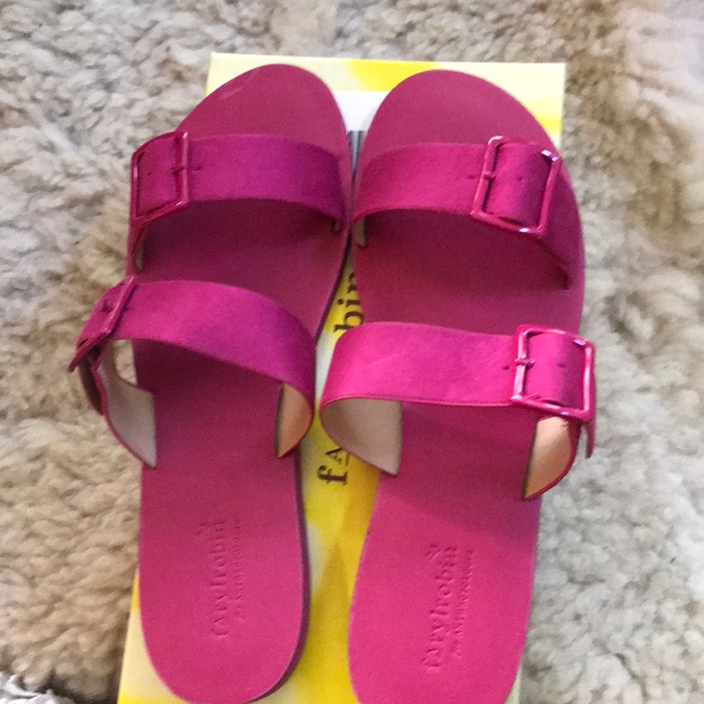 Anthropology New In Box Pink Flat sandals